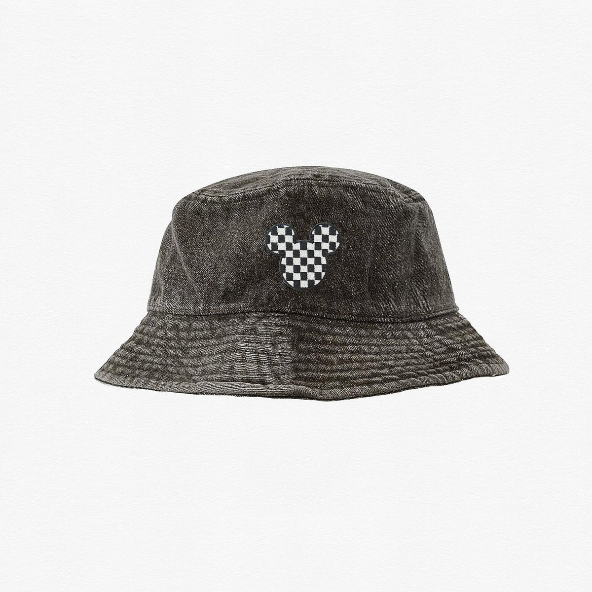 Embroidered Checkered Mickey Bucket Hat