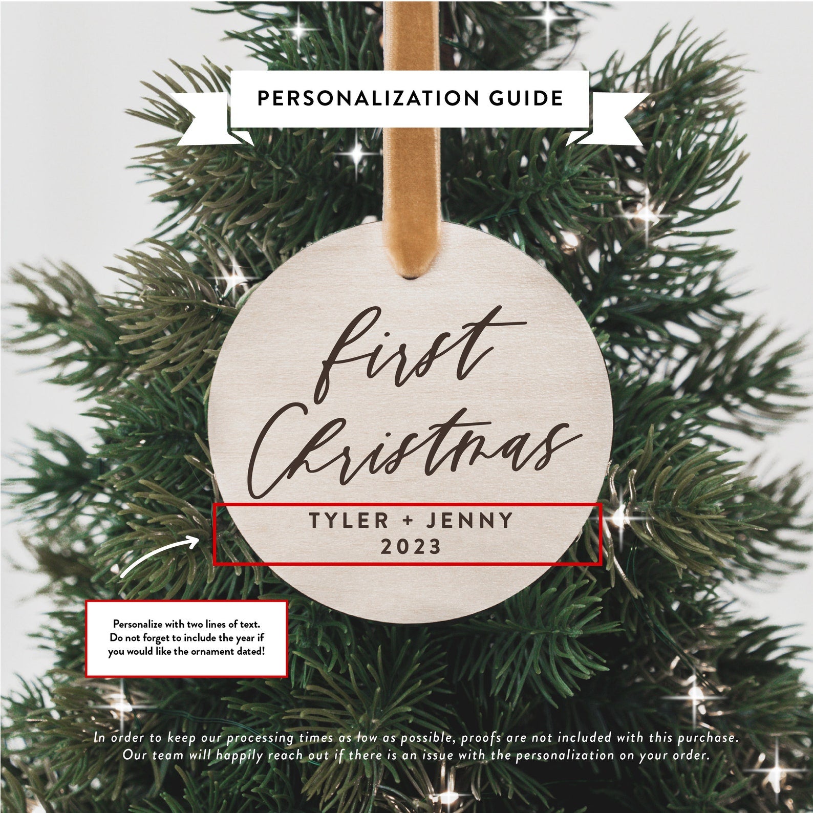 Couple's First Christmas Personalized Ornament