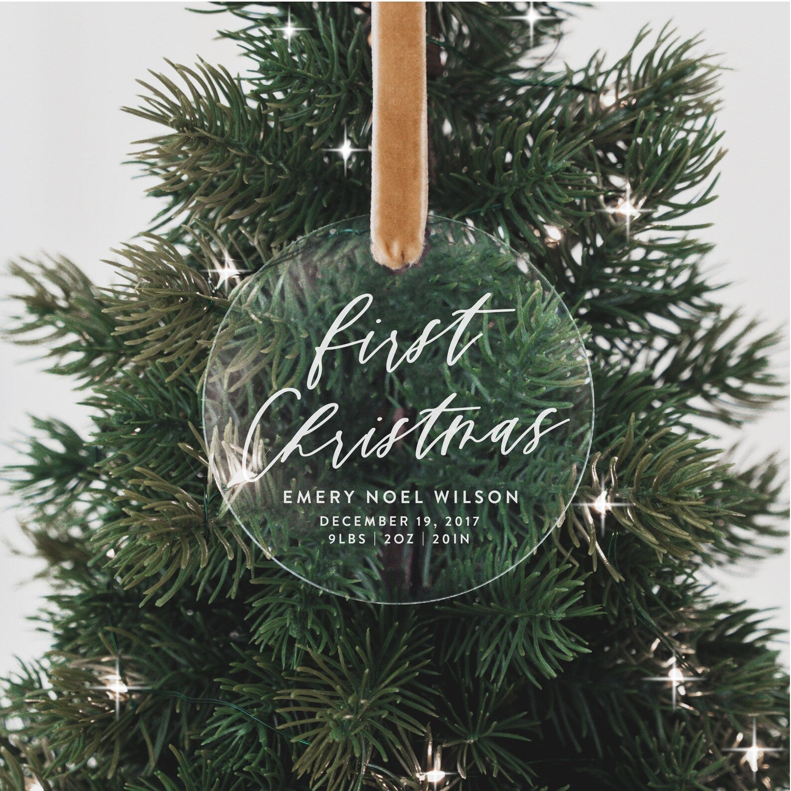 Personalized Pregnancy Announcement Christmas Ornament