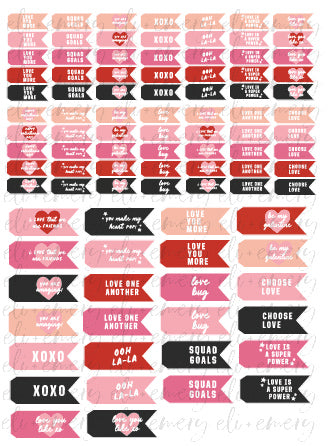 DIGITAL DOWNLOAD Valentine's Day Pennant Flag PDF + SVG