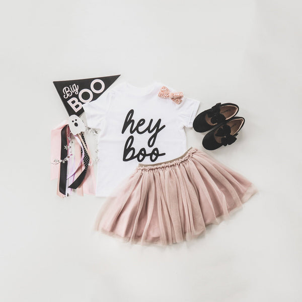 Hey Boo Script Toddler + Kids Tee