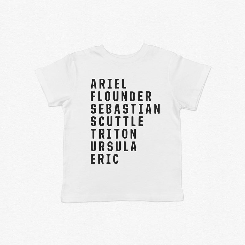 Mermaid Character Names Tee