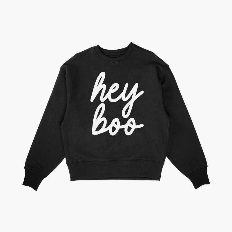 Hey Boo Script Toddler + Kids Sweatshirt