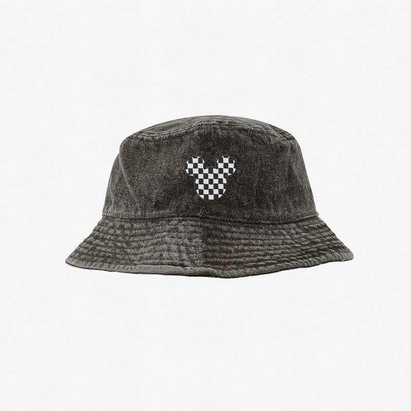 Embroidered Checkered Mickey Bucket Hat
