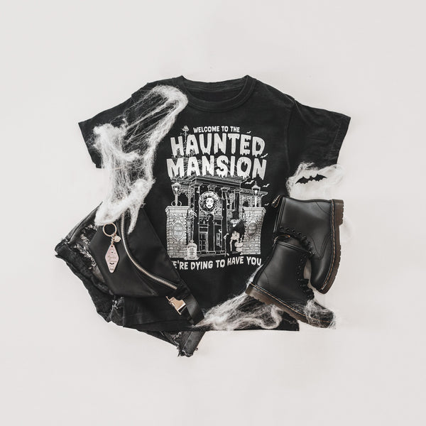 Haunted Mansion Distressed Comfort Colors Band Tee