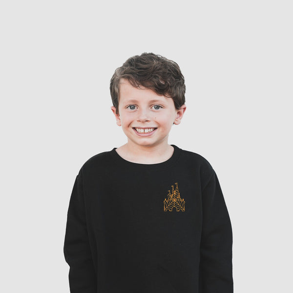 Spider Web Cinderella's Castle Embroidered Sweatshirt