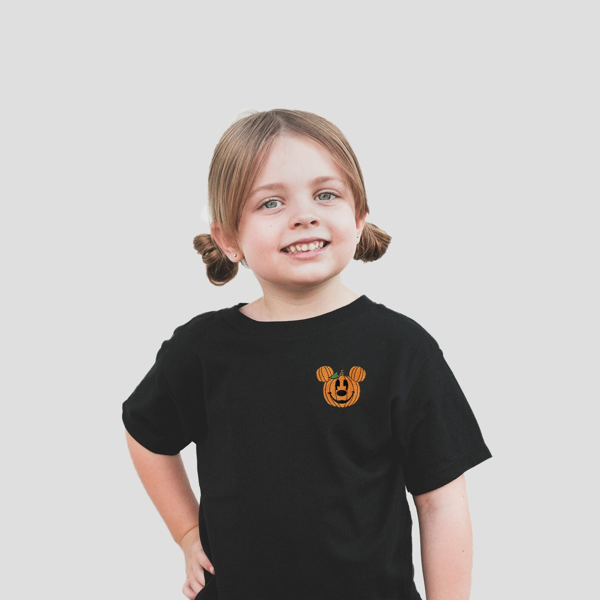 Mickey Pumpkin Embroidered Tee