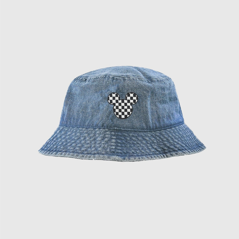 Embroidered Checkered Mickey Bucket Hat