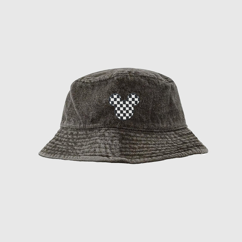 Embroidered Checkered Mickey Bucket Hat