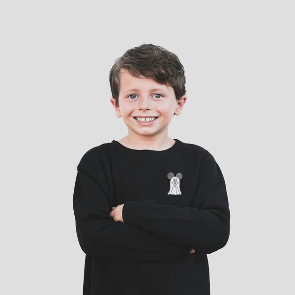 Mickey Ghost Embroidered Sweatshirt