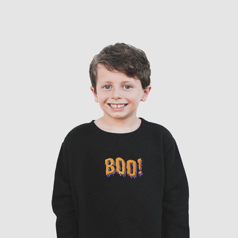 Boo! Halloween Embroidered Sweatshirt