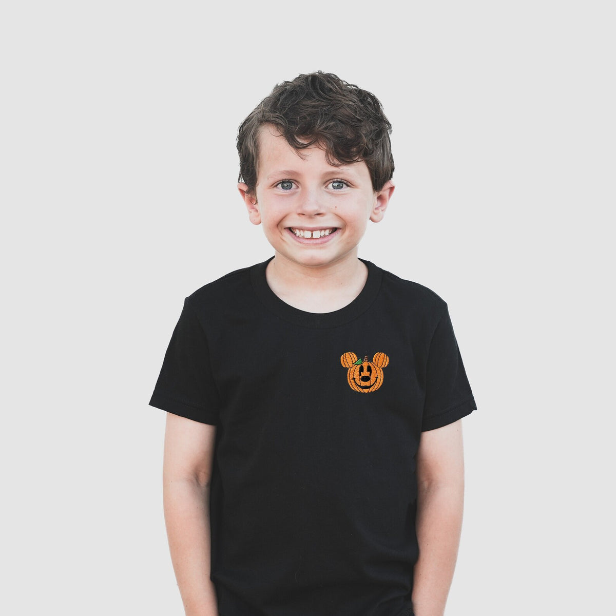 Mickey Pumpkin Embroidered Tee