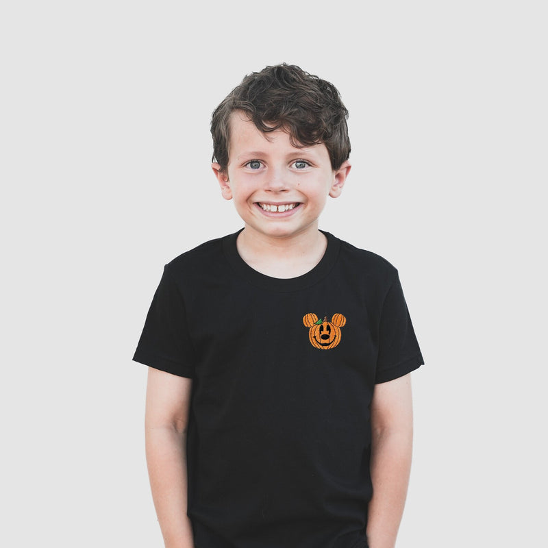 Mickey Pumpkin Embroidered Tee