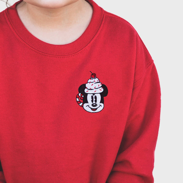 Mickey Hot Chocolate Embroidered Sweatshirt