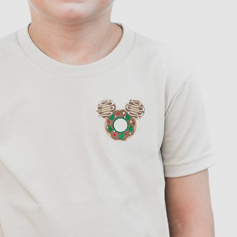 Mickey Holiday Donut Embroidered Tee