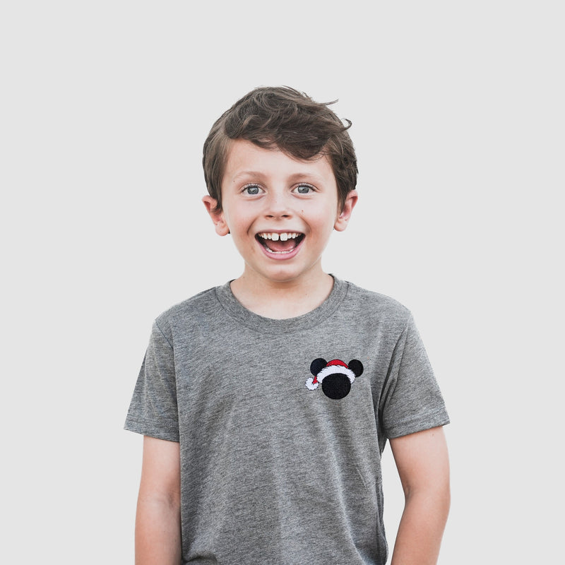 Mickey Santa Embroidered Tee