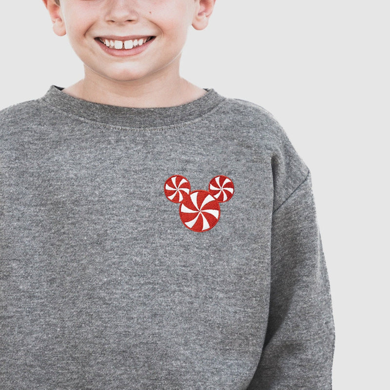 Mickey Peppermint Embroidered Sweatshirt