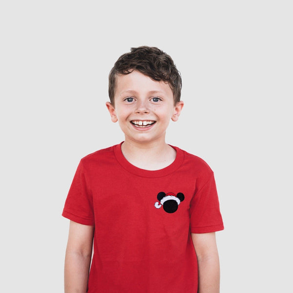 Mickey Santa Embroidered Tee