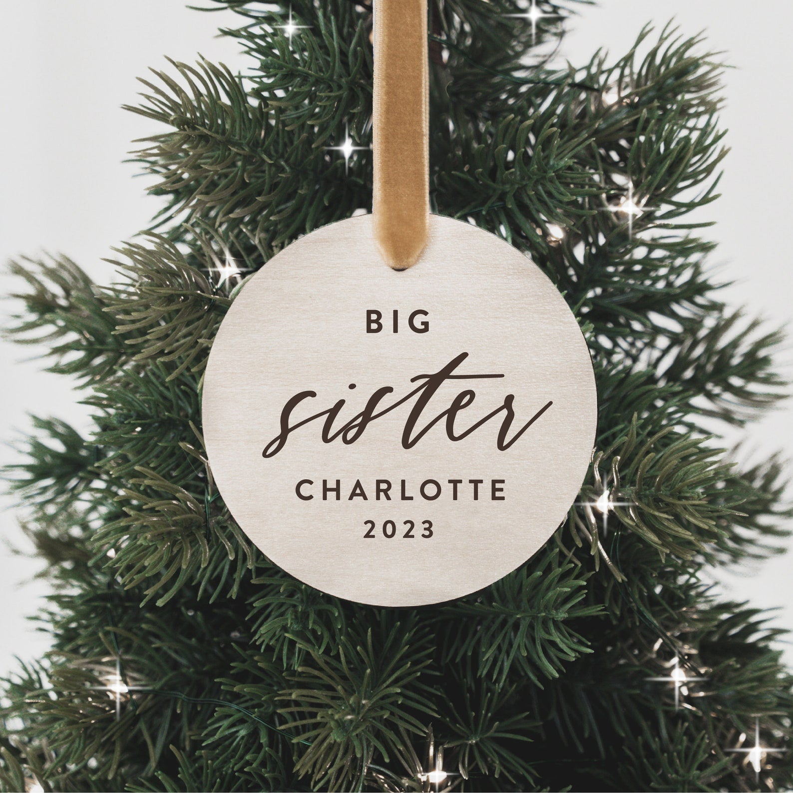 Big Sister Personalized Baby Announcement Ornament
