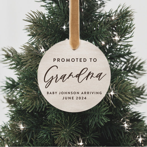 Personalized Pregnancy Announcement Christmas Ornament