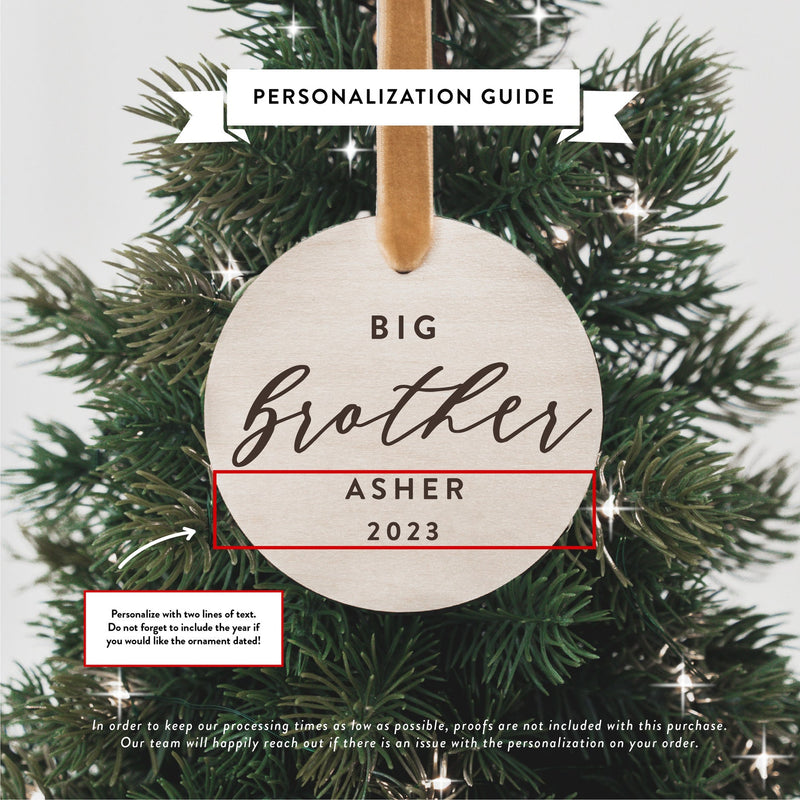 Big Brother Personalized Baby Announcement Ornament