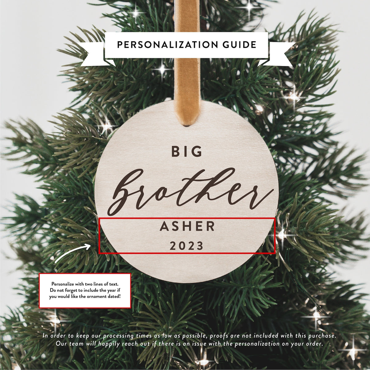 Big Brother Personalized Baby Announcement Ornament