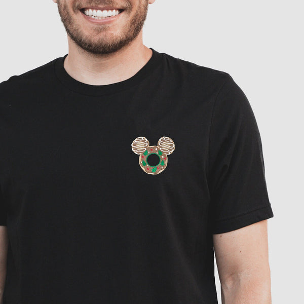 Mickey Holiday Donut Embroidered Tee