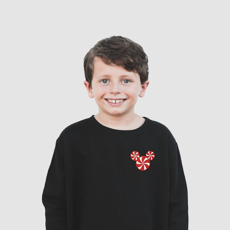 Mickey Peppermint Embroidered Sweatshirt