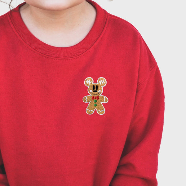 Mickey Gingerbread Embroidered Sweatshirt