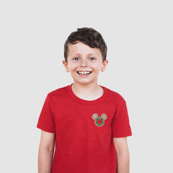 Mickey Holiday Donut Embroidered Tee