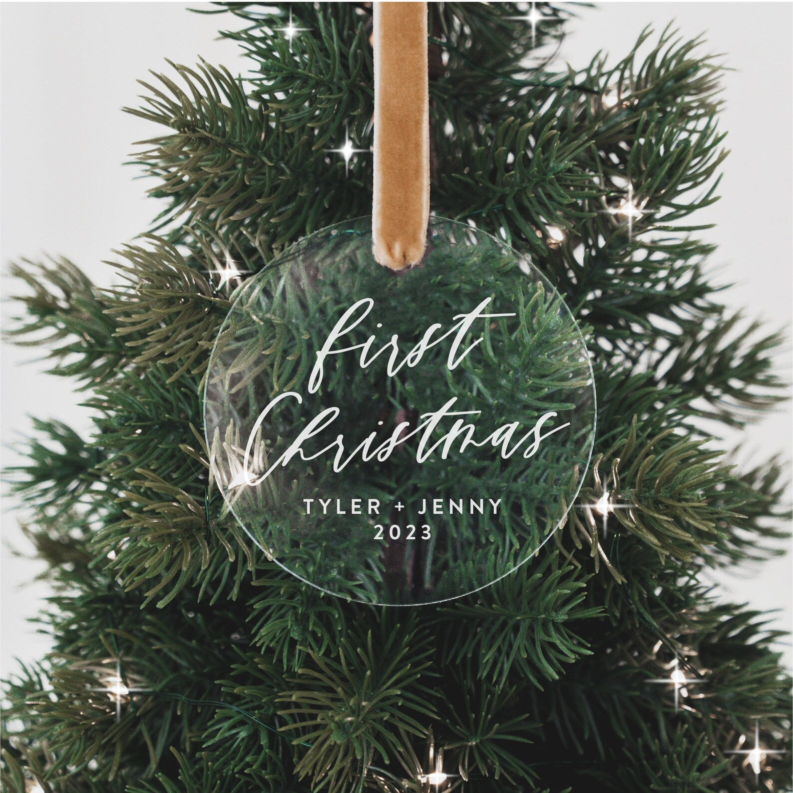 Couple's First Christmas Personalized Ornament