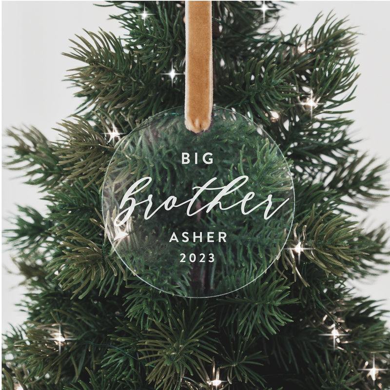 Big Brother Personalized Baby Announcement Ornament