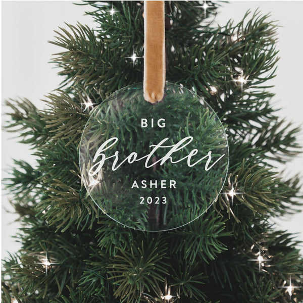 Big Brother Personalized Baby Announcement Ornament