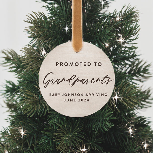 Personalized Pregnancy Announcement Christmas Ornament
