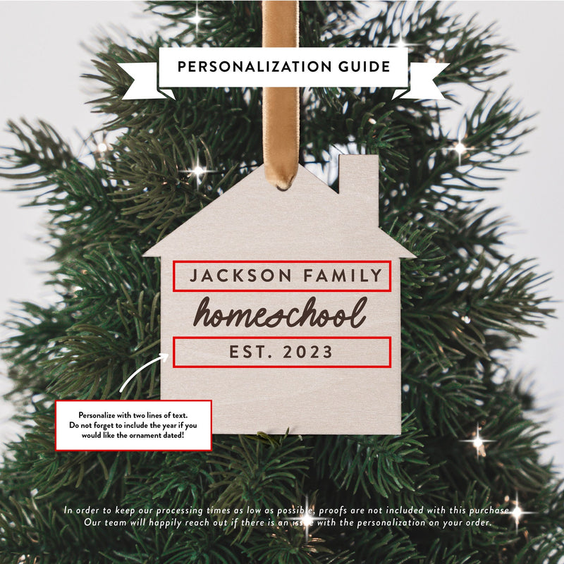 First Year Homeschooling Personalized Christmas Ornament