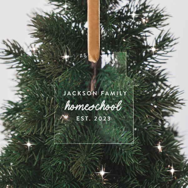 First Year Homeschooling Personalized Christmas Ornament