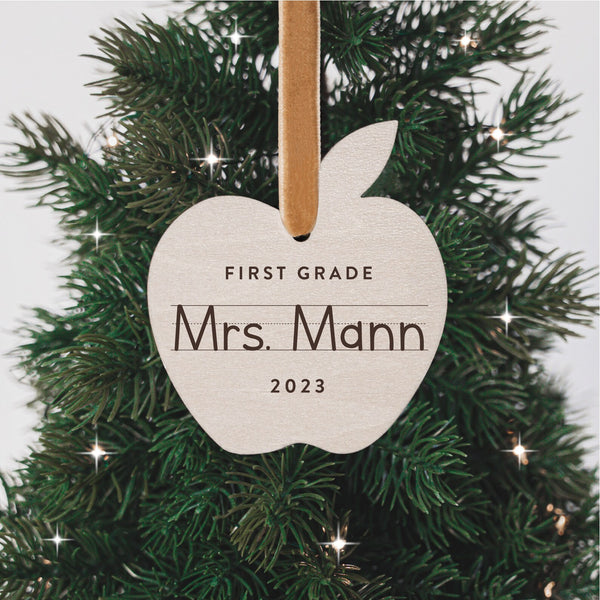 Personalized Teacher Christmas Ornament