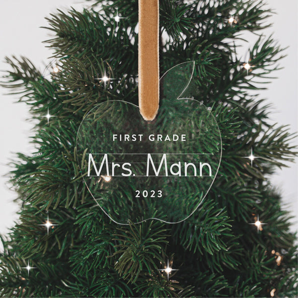 Personalized Teacher Christmas Ornament