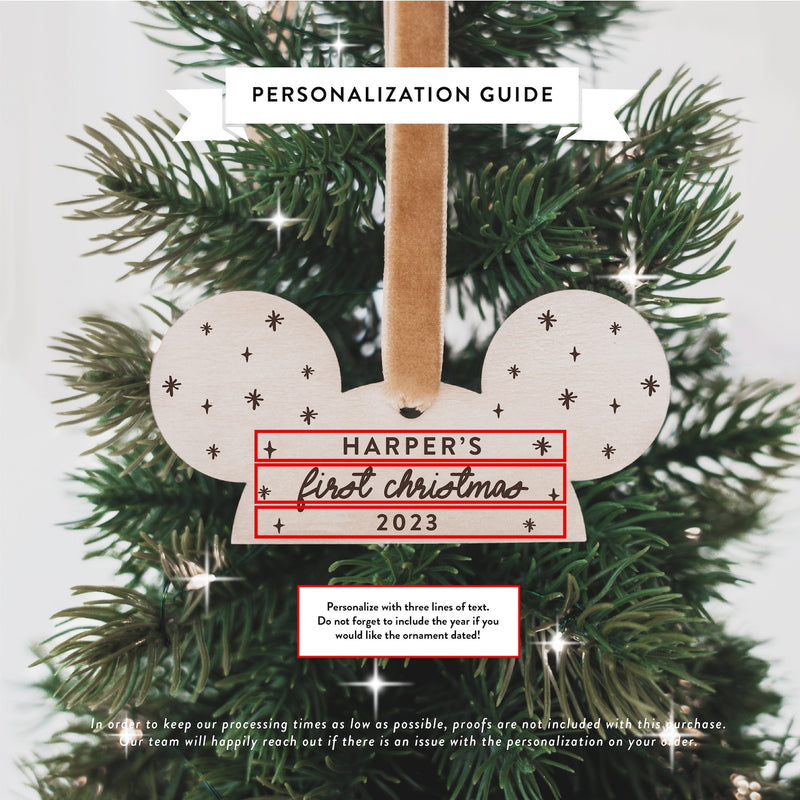 Baby's First Christmas Personalized Christmas Ornament