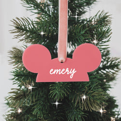 Personalized Mickey Ears Christmas Ornament