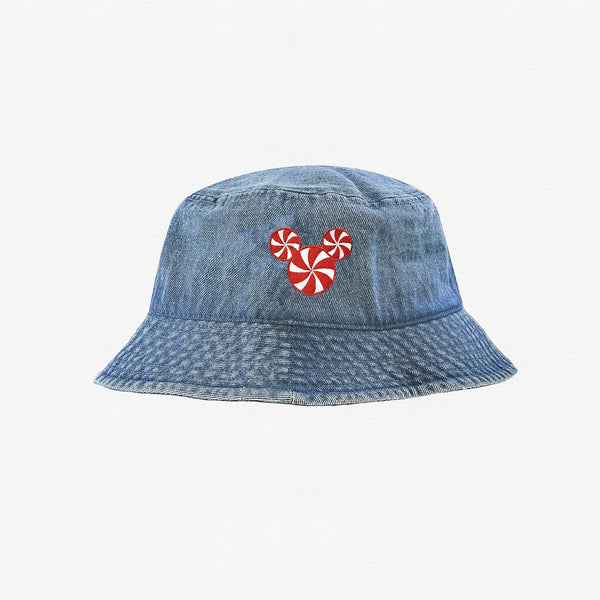 Mickey Peppermint Embroidered Bucket Hat