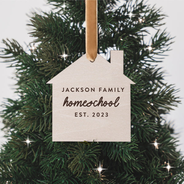 First Year Homeschooling Personalized Christmas Ornament