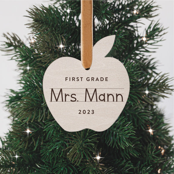 Personalized Teacher Christmas Ornament