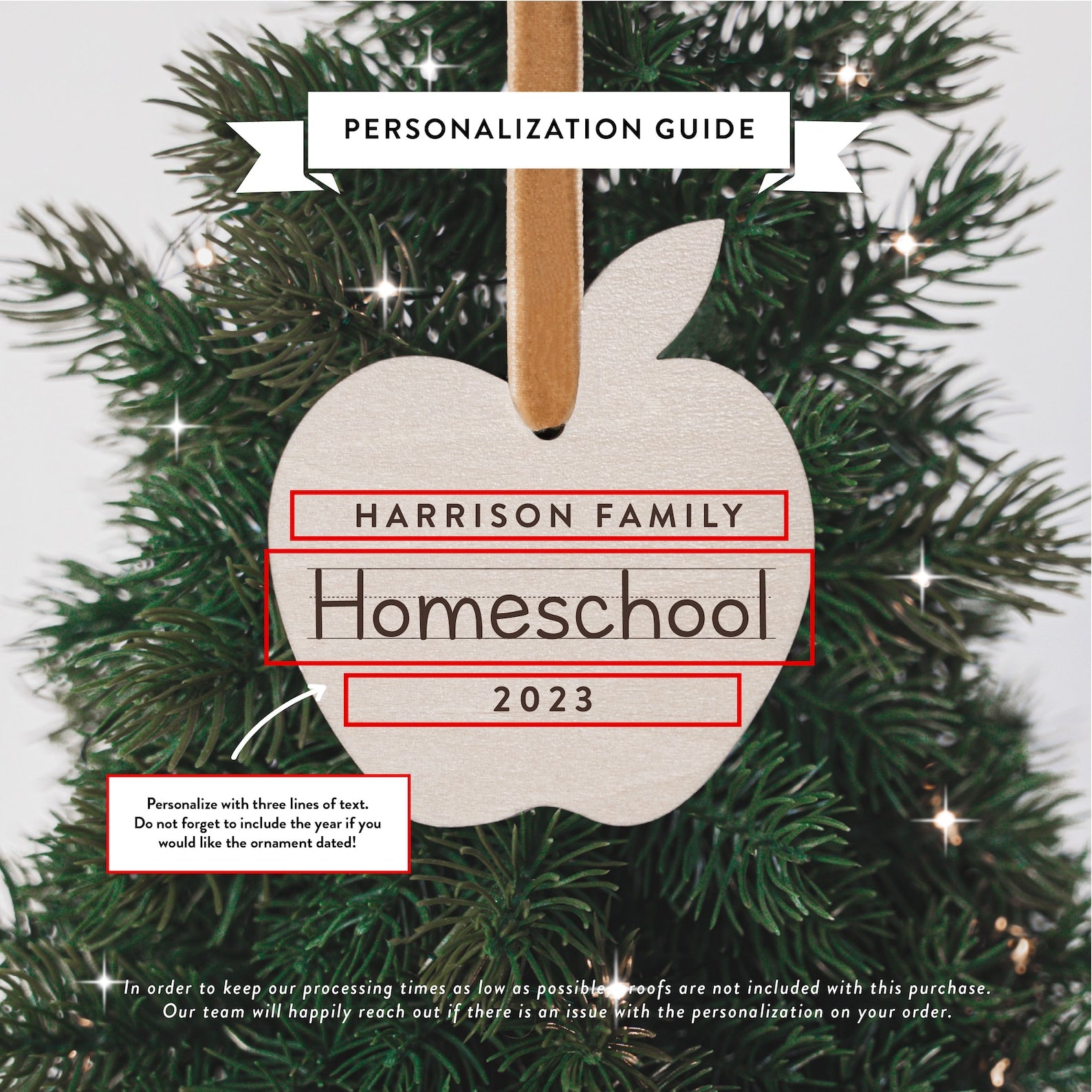First Year Homeschooling Personalized Christmas Ornament