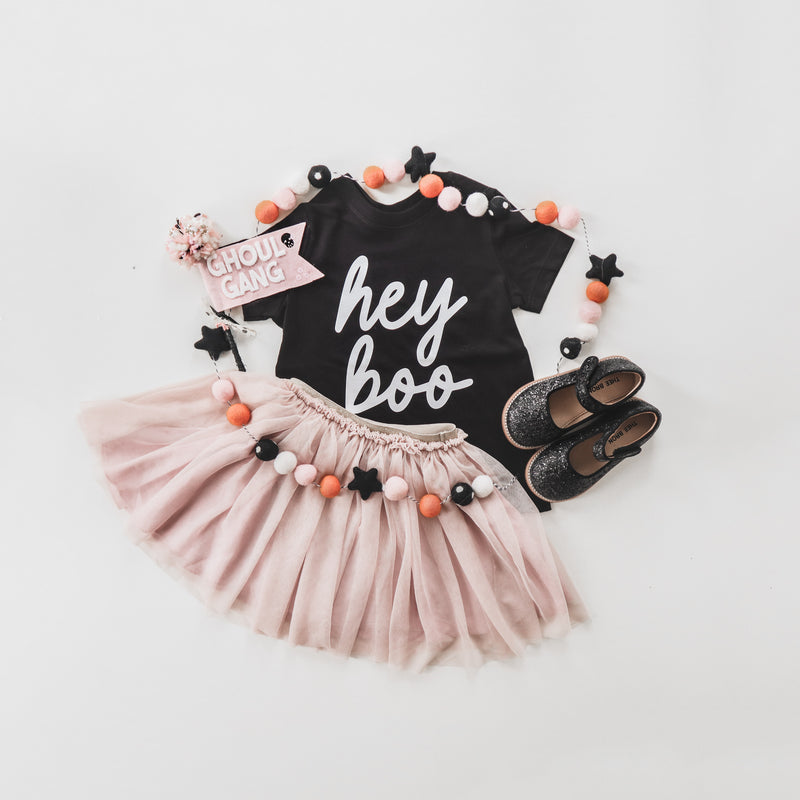 Hey Boo Script Toddler + Kids Tee
