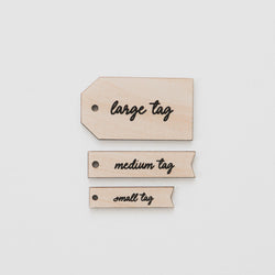 Personalized Laser Engraved Wood + Acrylic Gift Tags