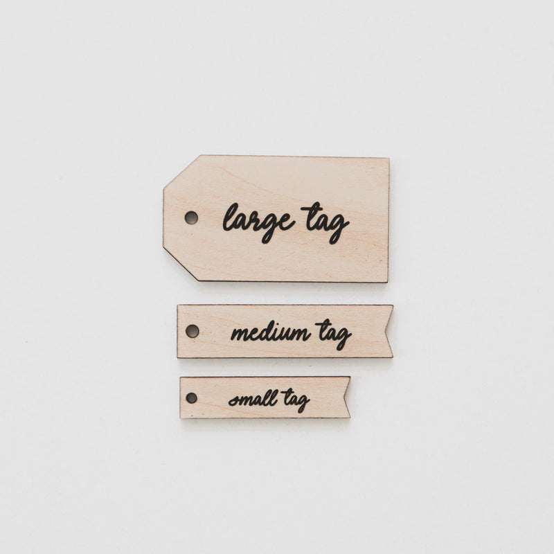 Personalized Laser Engraved Wood + Acrylic Gift Tags