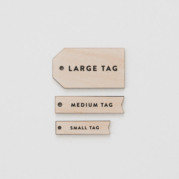 Personalized Laser Engraved Wood + Acrylic Gift Tags