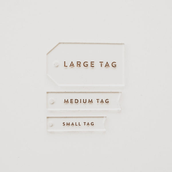 Personalized Laser Engraved + Dark Gold Enamel Filled Gift Tags
