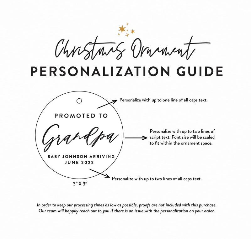 Personalized Pregnancy Announcement Christmas Ornament